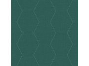 Geometrická Tapeta zelená s hexagony, Blush, Esta Home Tapety Yara