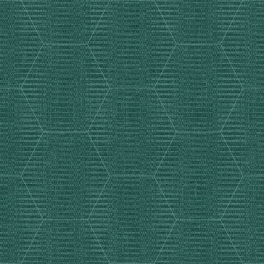 Tapety Yara - Geometrická Tapeta zelená s hexagony 148752 Geometrická Tapeta zelená s hexagony 148752 - Tapety Yara