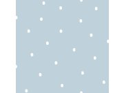 Tapety Yara - Modrá tapeta s bílými puntíky 3360-1 Modrá tapeta s bílými puntíky 3360-1