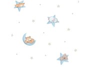 Tapety Yara - Tapeta s hvězdičkami a zvířátky 450-1 Tapeta s hvězdičkami a zvířátky 450-1
