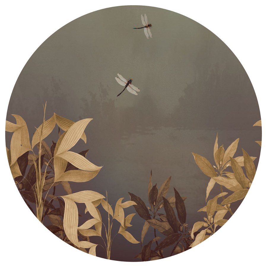 Předklížená kruhová tapeta na zeď - Tapety Yara