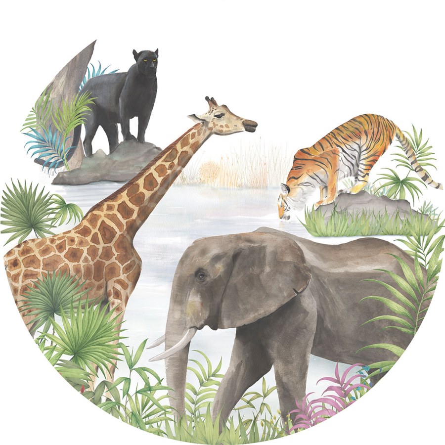 Předklížená kruhová tapeta na zeď Předklížená kruhová tapeta na zeď