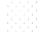 Tapeta bílá, stříbrné kotvy, Regatta Crew, Esta Home Tapety Yara