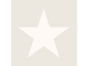 Béžová tapeta s bílými hvězdami 136465