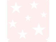 Tapety Yara - Růžová tapeta s bílými hvězdami 138931 Růžová tapeta s bílými hvězdami 138931
