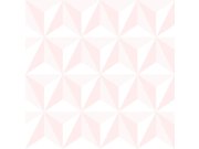 Tapety Yara - Růžově-bílá tapeta na zeď Růžově-bílá tapeta na zeď
