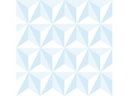 Modro-bílá tapeta na zeď