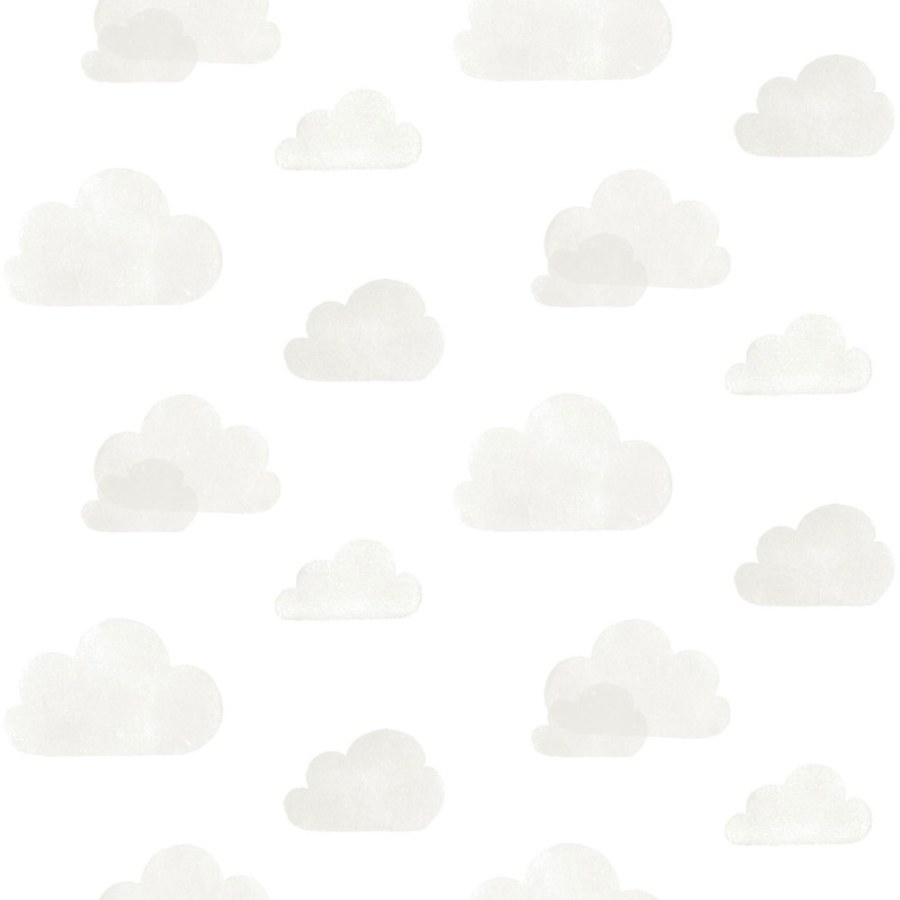 Tapeta bílá s šedými mráčky 138945 - Tapety Yara