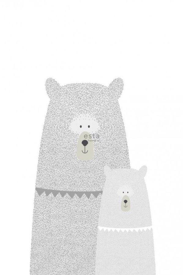 Černobílá Tapeta Medvědi 158837