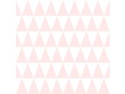 Tapeta s růžovými a bílými trojúhelníky 128862