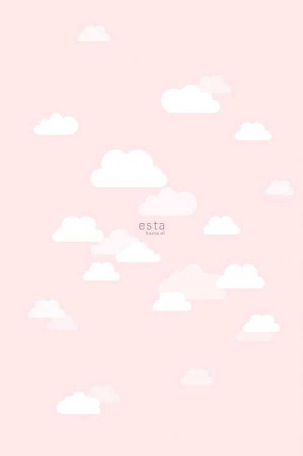 Tapety Yara - Růžová tapeta s bílými mráčky 158843 Růžová tapeta s bílými mráčky 158843 - Tapety Yara