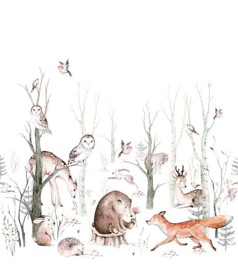 Tapety Yara - Fototapeta s lesními zvířátky Fototapeta s lesními zvířátky - Tapety Yara