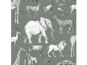 Zelená tapeta na zeď