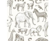 Černo-bílá tapeta na zeď