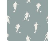 Tapety Yara - Modro-zelená tapeta s fotbalisty Modro-zelená tapeta s fotbalisty