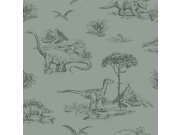 Zelená tapeta s dinosaury 139358