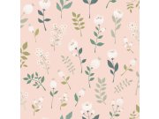 Tapety Yara - Růžová květinová tapeta na zeď Růžová květinová tapeta na zeď