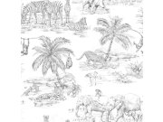 Černo-bílá tapeta na zeď