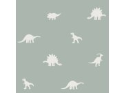 Zelená tapeta s dinosaury 139284