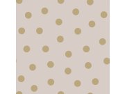 Tapety Yara - Starorůžová tapeta se zlatými puntíky 139244 Starorůžová tapeta se zlatými puntíky 139244