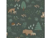 Tapety Yara - Šedá Tapeta Zvířátka v lese 139249 Šedá Tapeta Zvířátka v lese 139249