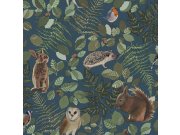 Tapety Yara - Modrá Tapeta Lesní zvířátka 139250 Modrá Tapeta Lesní zvířátka 139250