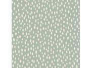 Tapety Yara - Tapeta zelená s bílými nepravidelnými ovály 139256 Tapeta zelená s bílými nepravidelnými ovály 139256