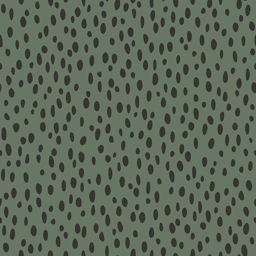 Tapety Yara - Tapeta zelená s černými nepravidelnými ovály 139258 Tapeta zelená s černými nepravidelnými ovály 139258 - Tapety Yara
