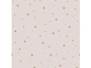 Tapety Yara - Starorůžová tapeta se zlatými hvězdičkami 139260 Starorůžová tapeta se zlatými hvězdičkami 139260