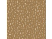 Tmavě okrová tapeta na zeď