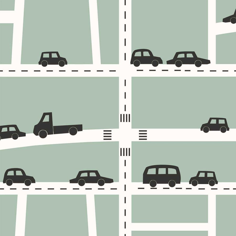 Tapety Yara - Zelená tapeta pro kluky Auta Zelená tapeta pro kluky Auta - Tapety Yara