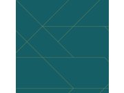 Geometrická tapeta na zeď, tyrkysová, Bloom, Esta Home