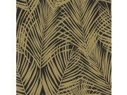 Tapeta na zeď, palmová listy, černo-zlatá, Bloom, Esta Home