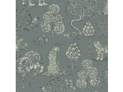 Tapety Yara - Modrá tapeta se stromy Modrá tapeta se stromy