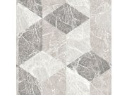 Tapety Yara - Tapeta, imitace šedobéžováho mramorováho 3D obkladu, Matières - Stone, Origin Tapeta, imitace šedobéžováho mramorováho 3D obkladu, Matières - Stone, Origin