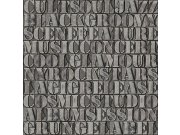 Tapety Yara - Šedostříbrná metalická tapeta Šedostříbrná metalická tapeta