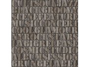 Tapety Yara - Hnědá metalická tapeta Hnědá metalická tapeta