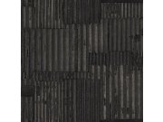 Černá metalická tapeta design vlnitý plech 347617