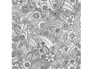 Tapety Yara - Černobílá Tapeta květiny 139117 Černobílá Tapeta květiny 139117