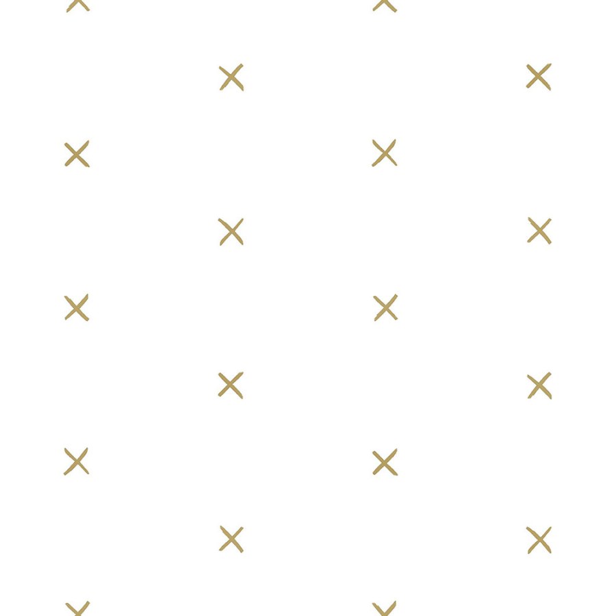 Tapety Yara - Bílá tapeta se zlatými křížky 139129 Bílá tapeta se zlatými křížky 139129 - Tapety Yara