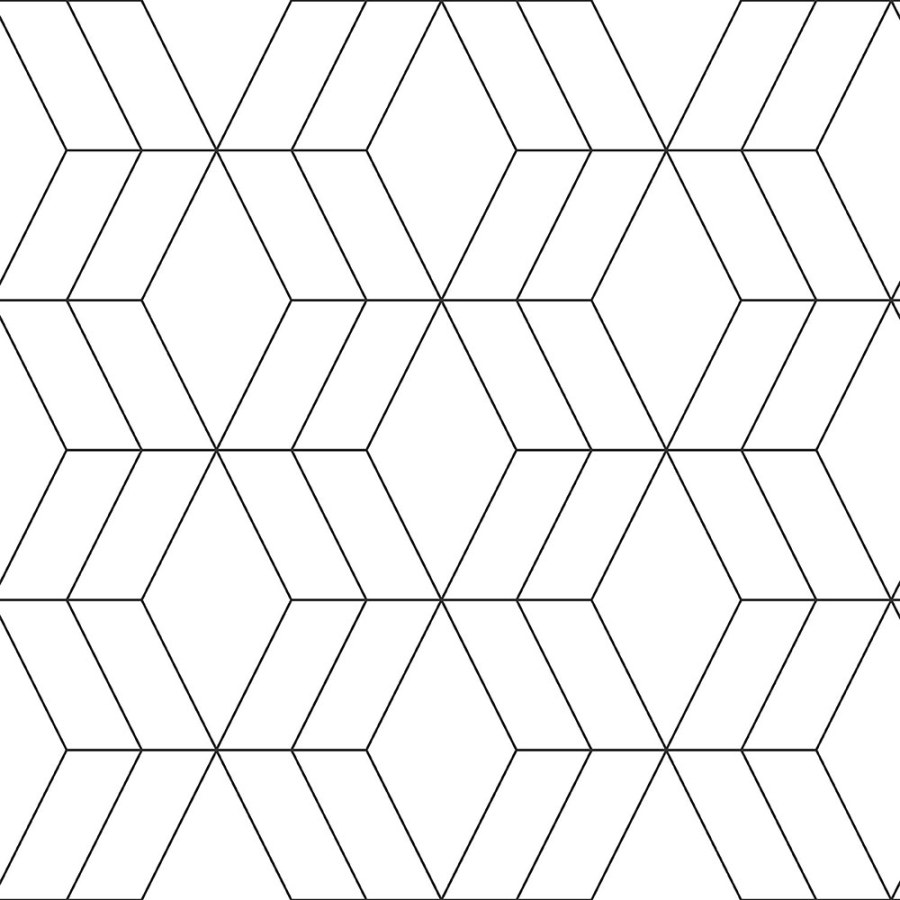 Černobílá geometrická tapeta 139149 - Tapety Yara