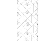 Obrazová tapeta, černobílý geometrický vzor Art Deco, 150x300cm, Black & White, Esta Tapety Yara