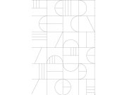 Obrazová tapeta, černobílý geometrický vzor, 200x300cm, Black & White, Esta