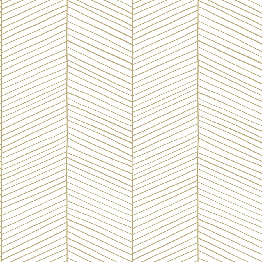 Bílo-zlatá tapeta pruhy - Tapety Yara