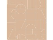 Tapety Yara - Hnědá tapeta na zeď Hnědá tapeta na zeď