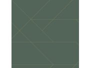 Tapety Yara - Zelená tapeta se zlatými liniemi 139212 Zelená tapeta se zlatými liniemi 139212