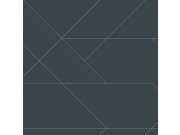 Tapety Yara - Tmavě modrá tapeta se zlatými liniemi 139213 Tmavě modrá tapeta se zlatými liniemi 139213