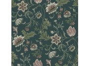 Tapety Yara - Zelená květinová tapeta na zeď Zelená květinová tapeta na zeď