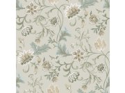 Tapety Yara - Béžová květinová tapeta na zeď Béžová květinová tapeta na zeď