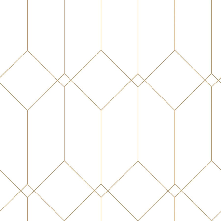 Bílá geometrická tapeta na zeď - Tapety Yara